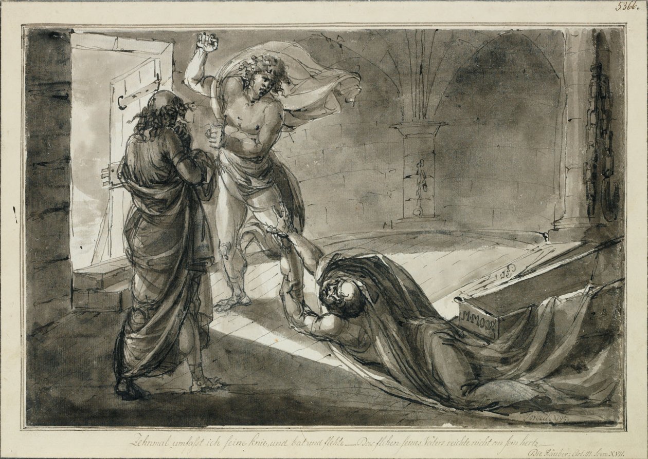 De rovers, derde bedrijf, scène XVII door Johan Tobias Sergel