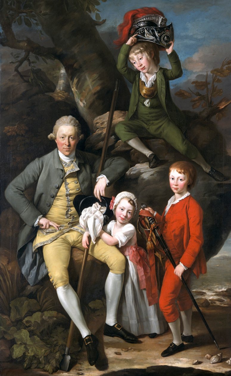 Henry Knight van Tythegston, 1738-1772 met zijn kinderen, 1770 door Johan Zoffany