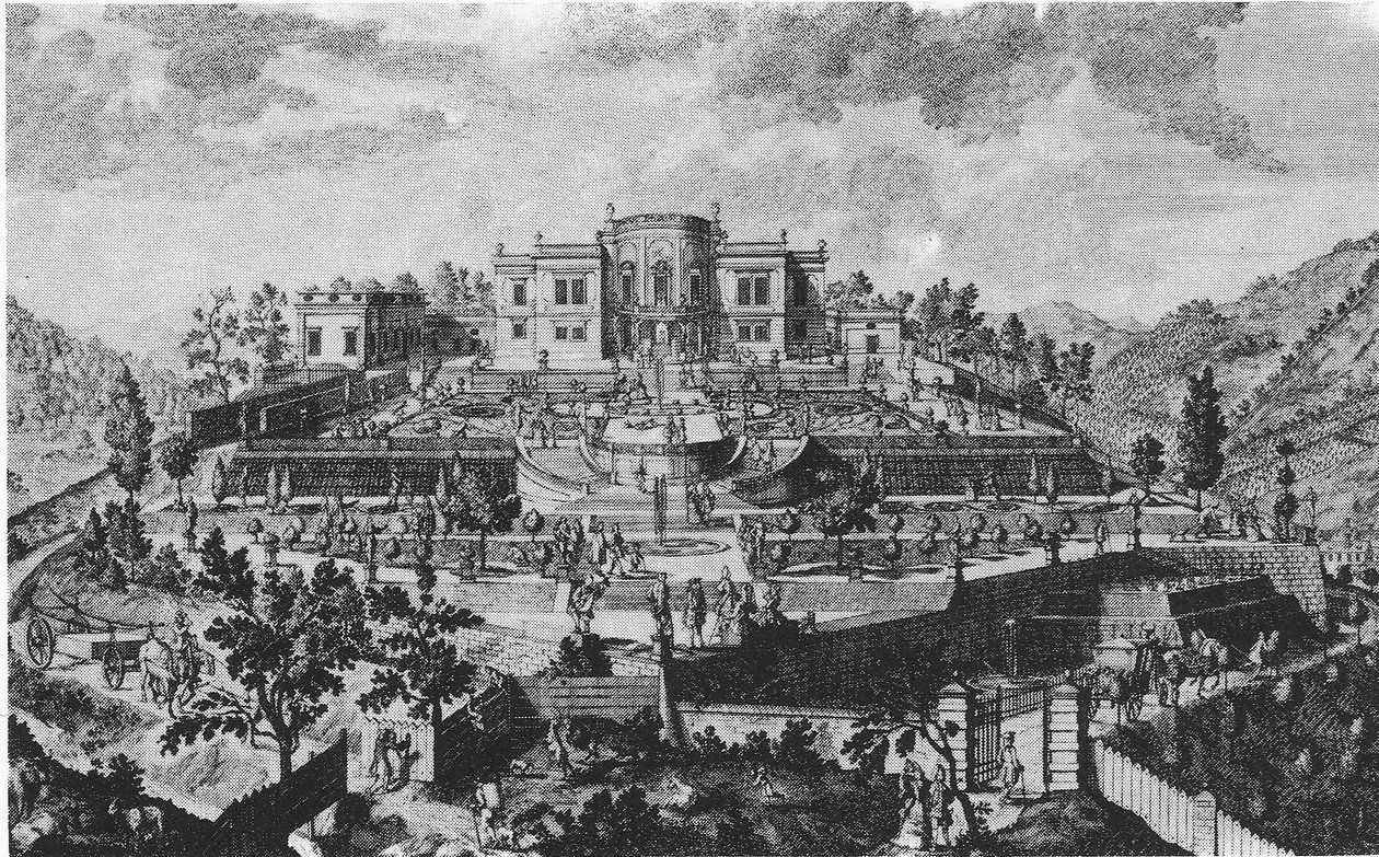 Kasteel Neuwaldegg door Johann Adam Delsenbach