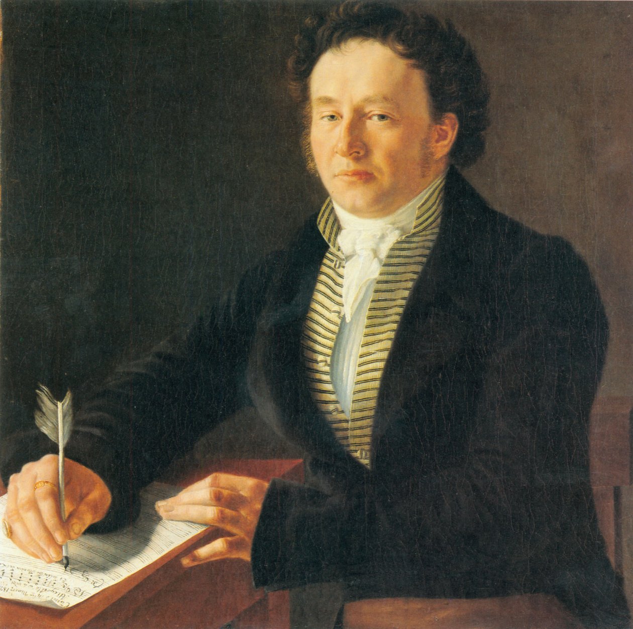 Portret van de componist Ludwig (Louis) Spohr 1824 in Kassel door Johann August Nahl the Younger