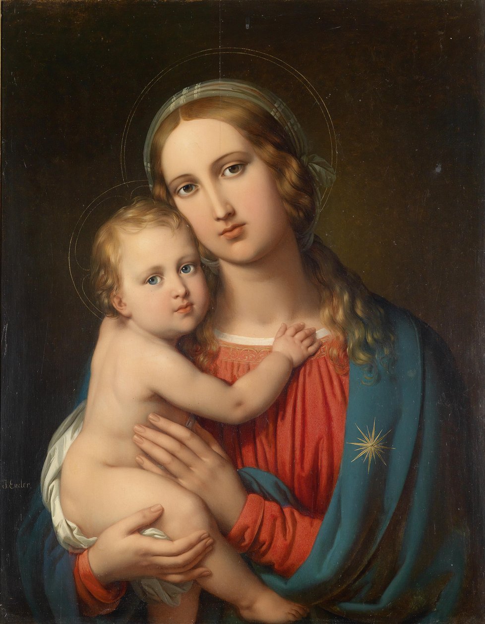 Madonna en kind door Johann Ender