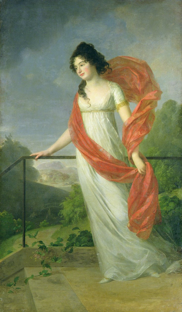 Portret van gravin Theresia Fries (1779-1819), 1801 door Johann Friedrich August Tischbein