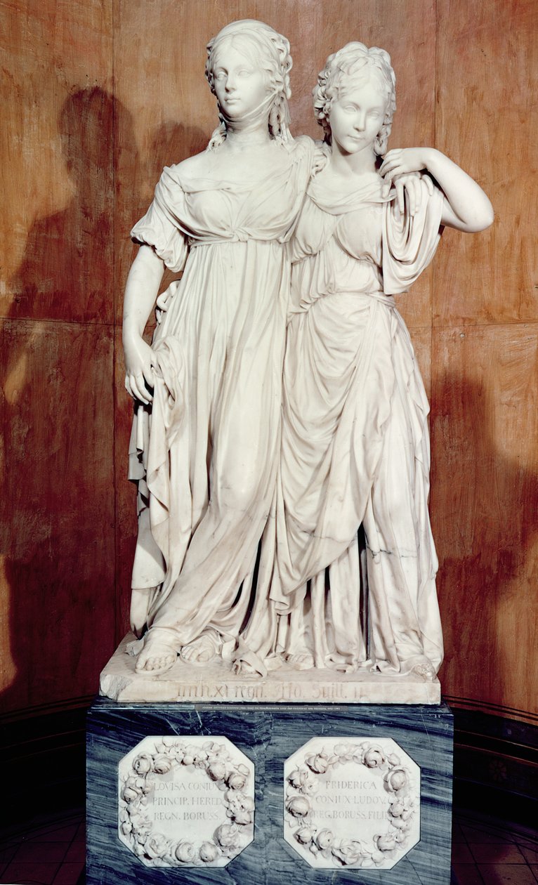 Dubbelstandbeeld van de Prinsessen Louise (1776-1810) en Frederica (1778-1841) van Pruisen, 1795 door Johann Gottfried Schadow
