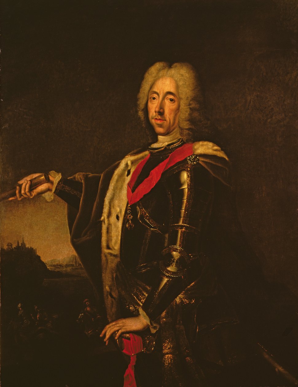 Portret van prins Eugenius van Savoye, 1730s door Johann Kupetzky