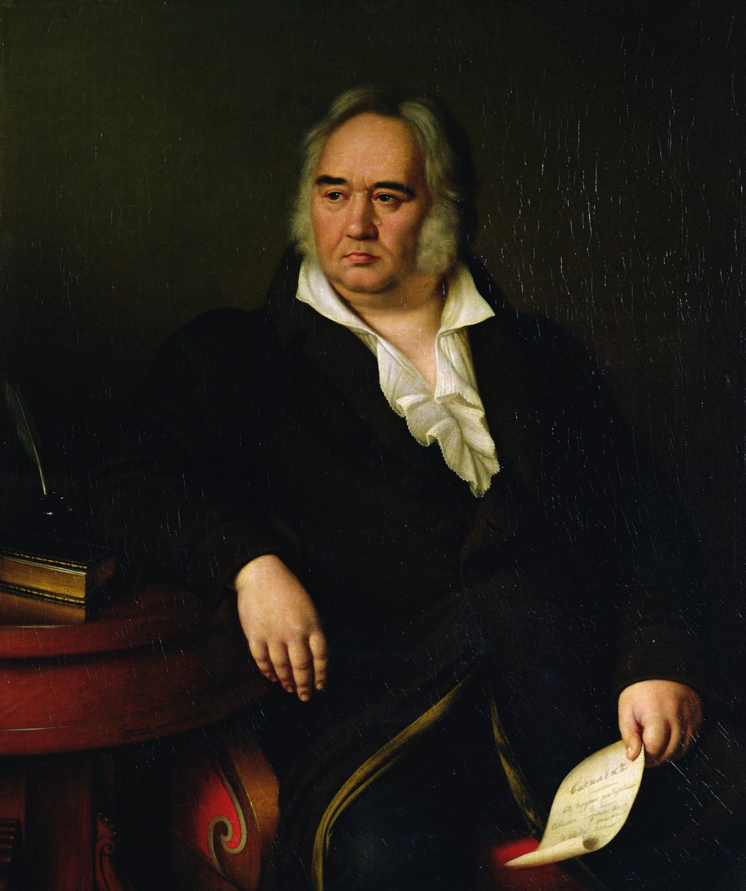 Portret van Ivan A. Krylov, 1832 door Johann Leberecht Eggink