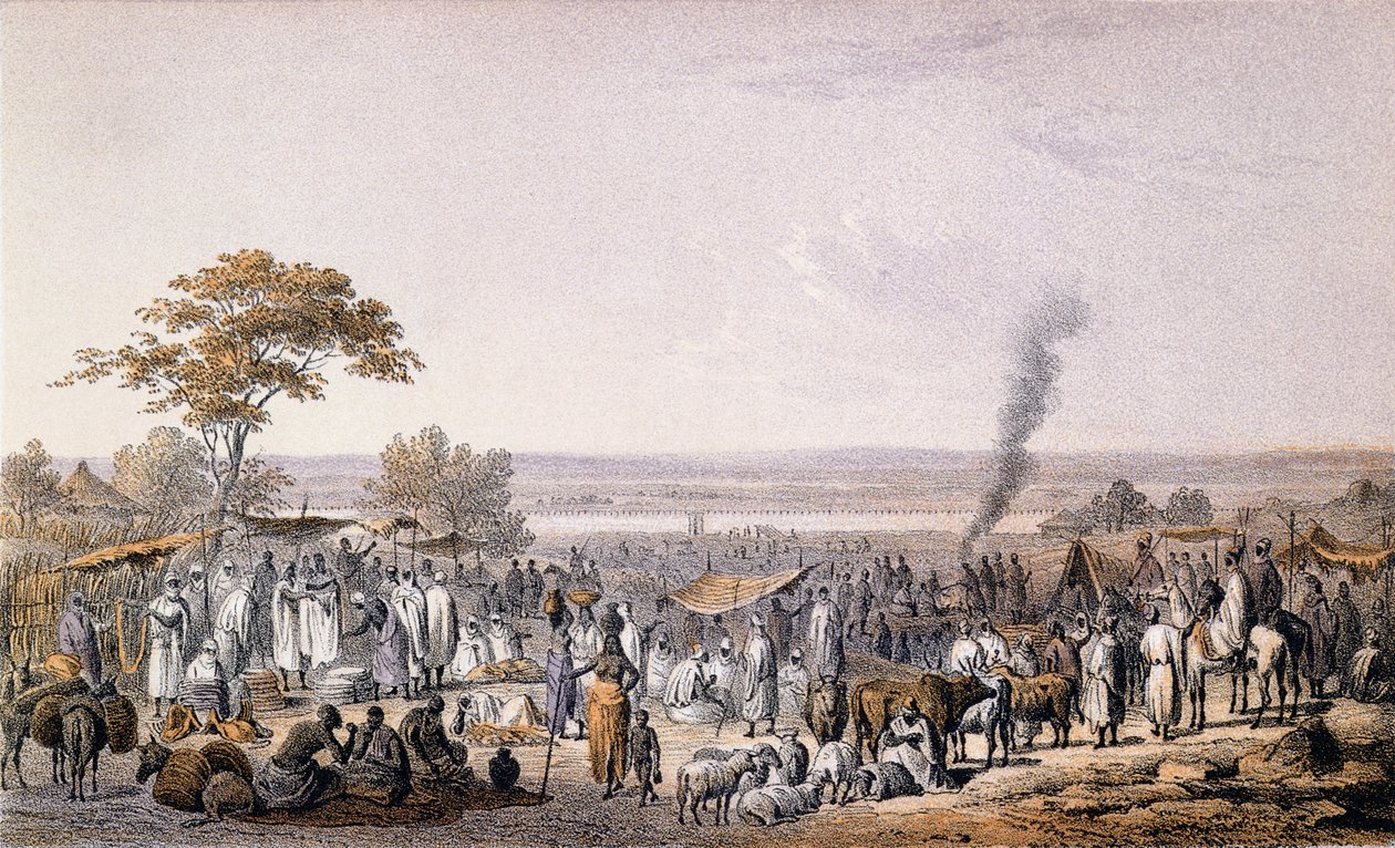 De Markt in Sokoto in 1853, uit 