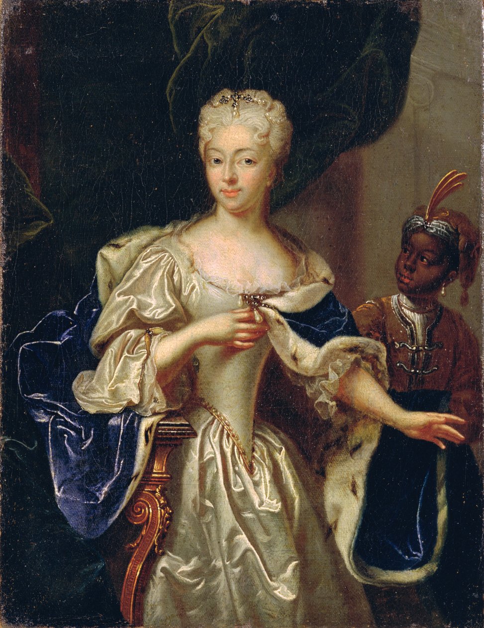 Portret van prinses Charlotte van Brunswijk-Lüneburg, 1728 door Johann Paul Luedden