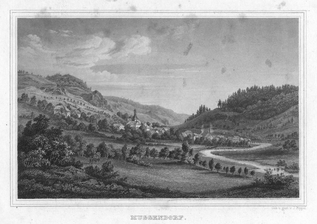 Muggendorf in Album der fränkischen Schweiz door Johann Poppel
