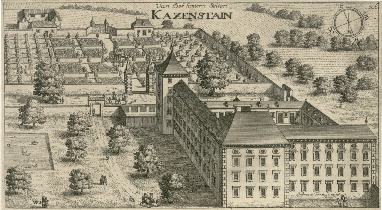 Kasteel Kacenštajn (2) door Johann Weikhard von Valvasor