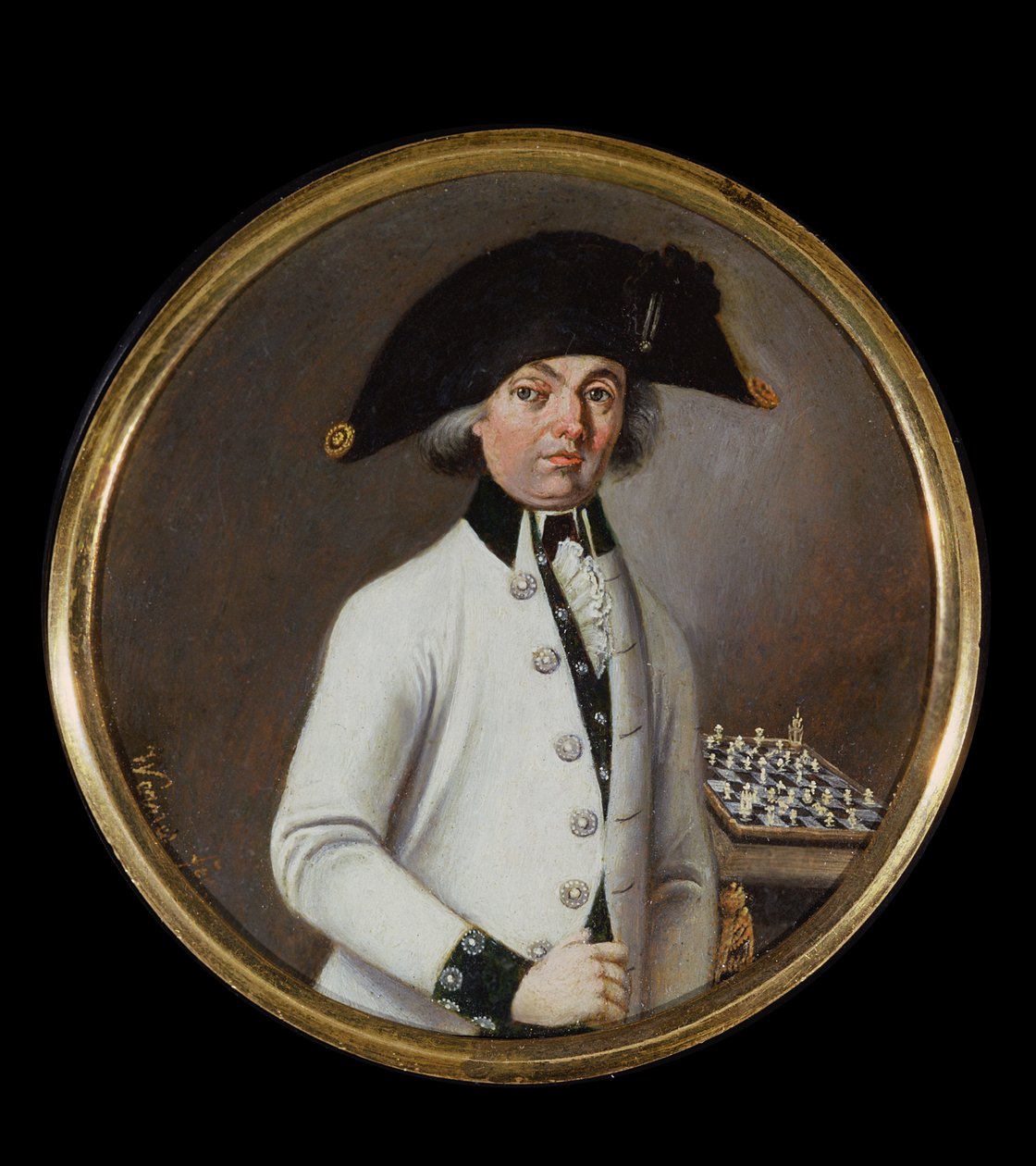 Portret van een Schaker door Johann Werner