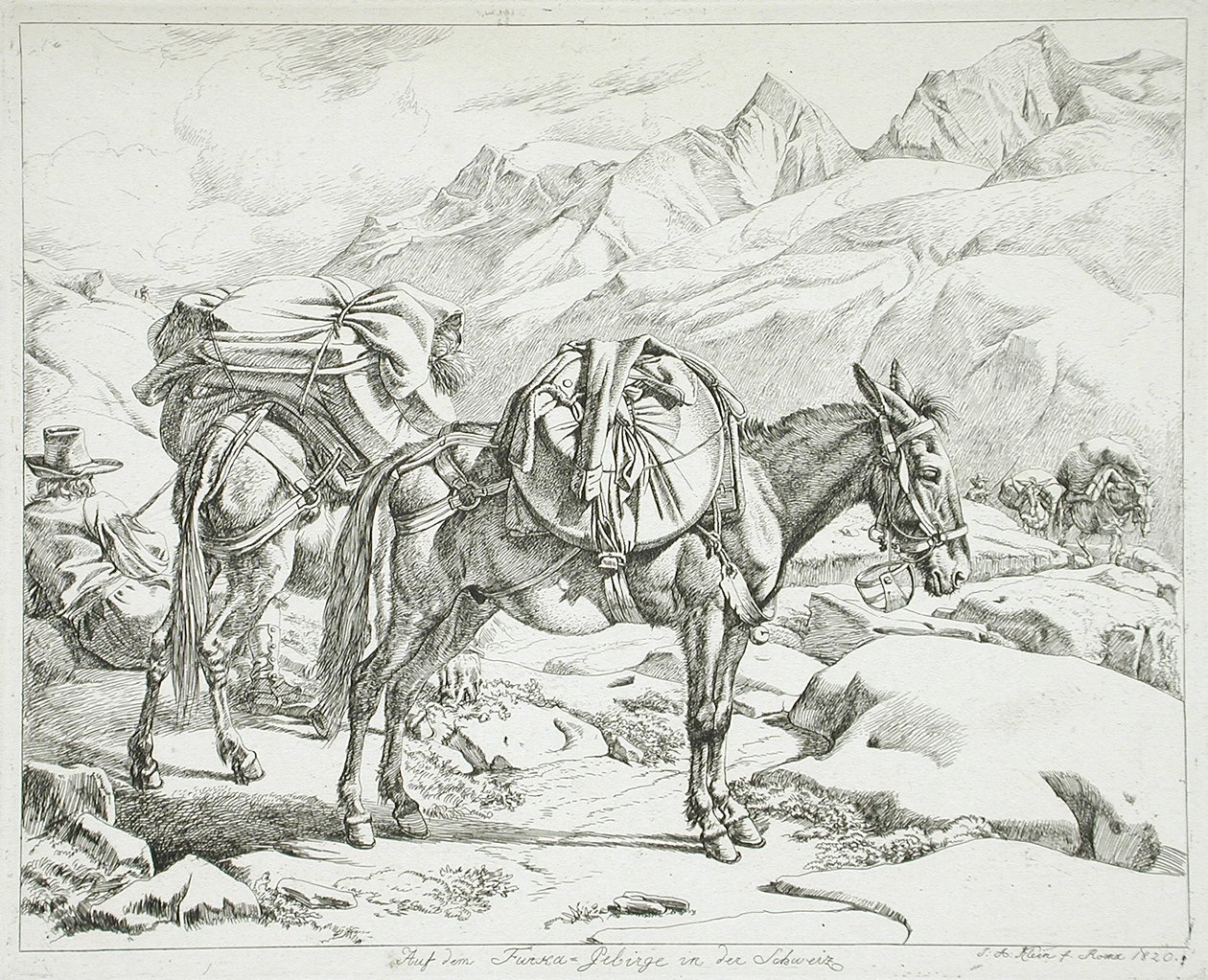Furka-gebergte, Zwitserland door Johann Adam Klein
