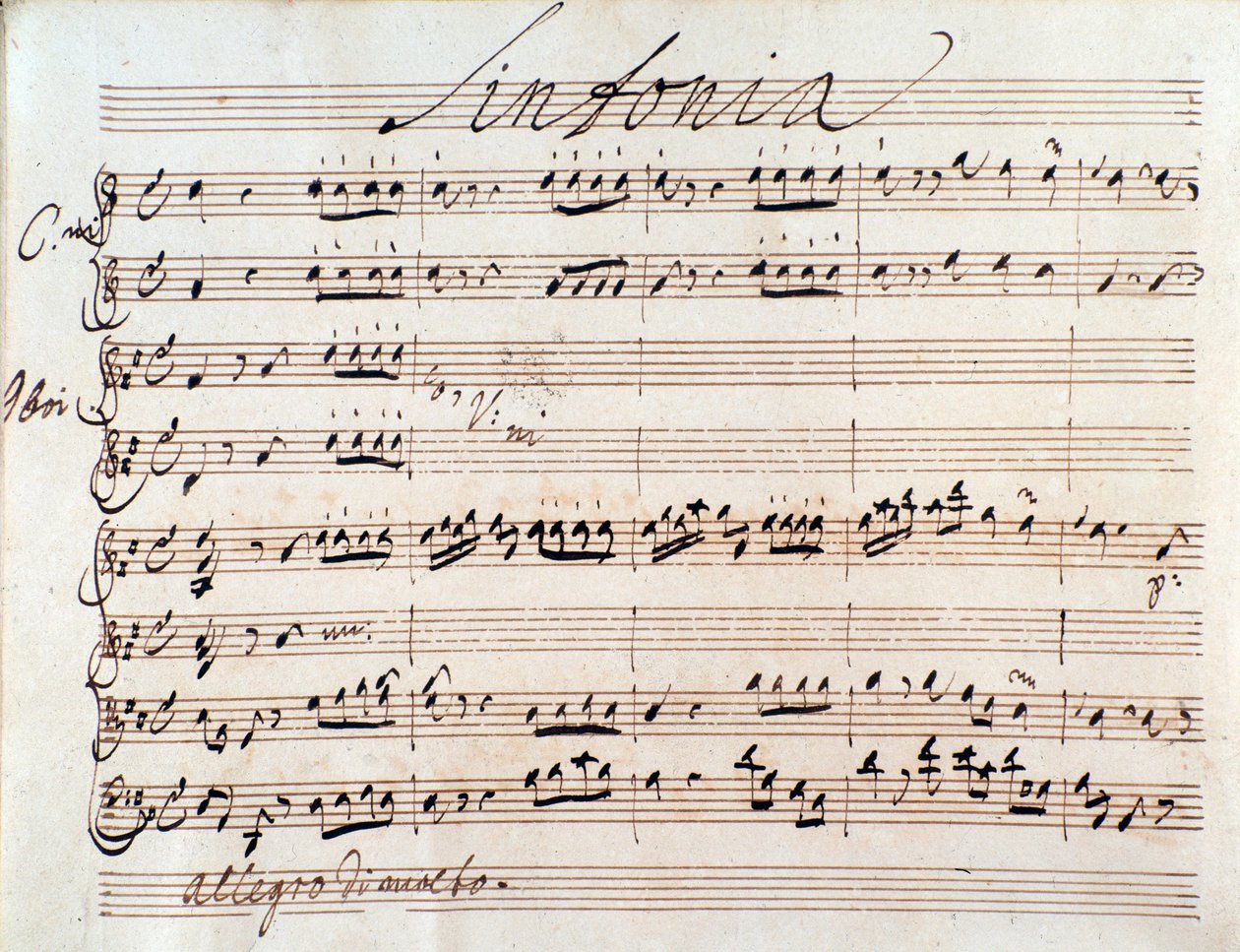 Eerste pagina van de partituur van Adriano in Siria door J A Hasse (1752) door Johann Adolph Hasse