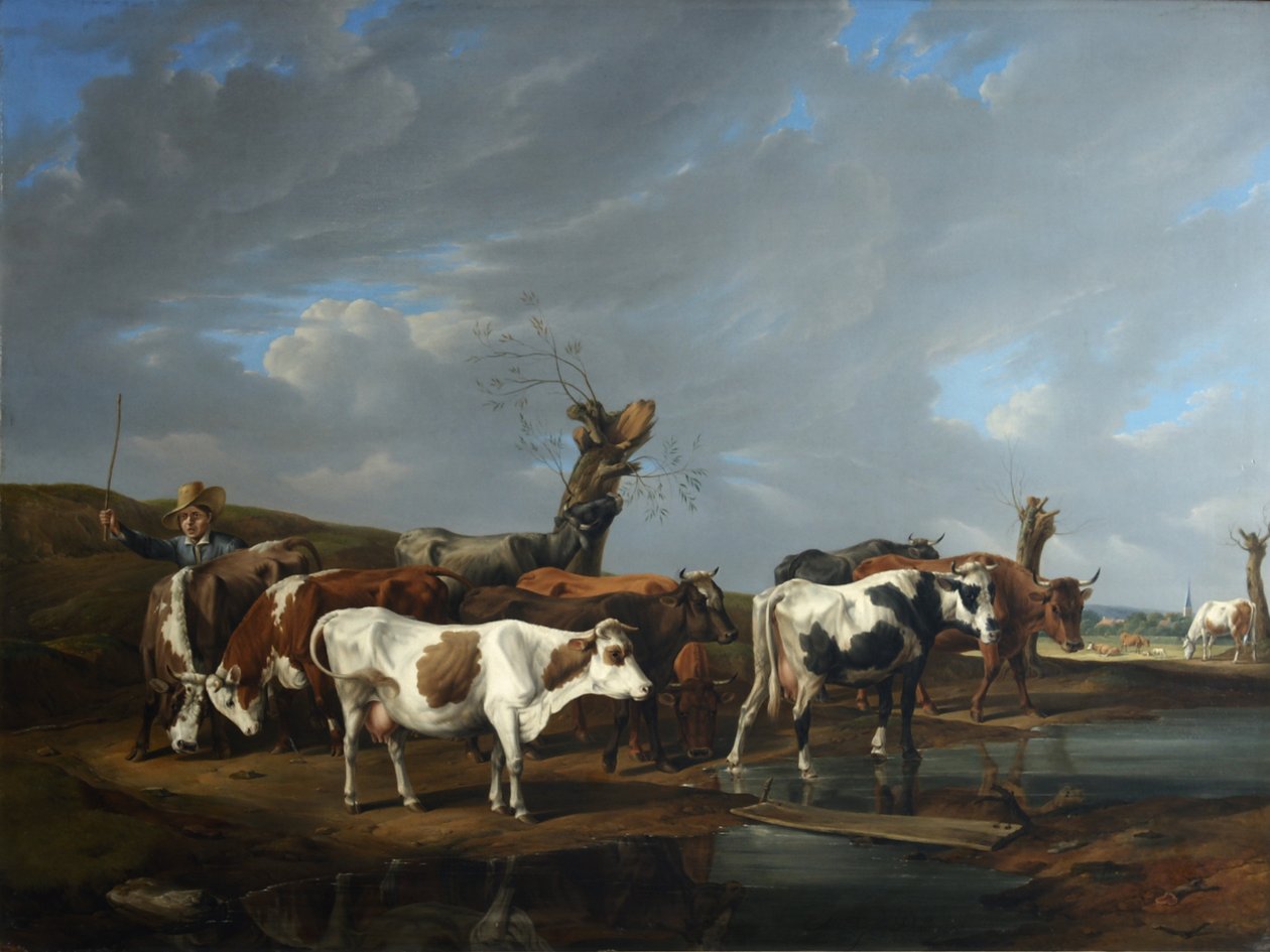 Kudde koeien door Johann Alexander Dallinger von Dalling
