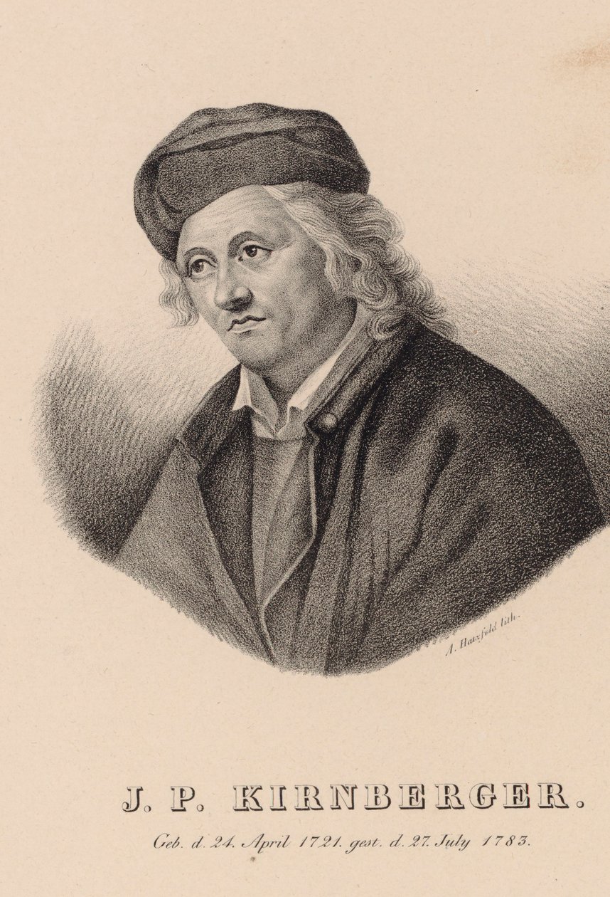 Portret van de Componist Johann Philipp Kirnberger 1721-1783 door Johann Andreas Hatzfeld
