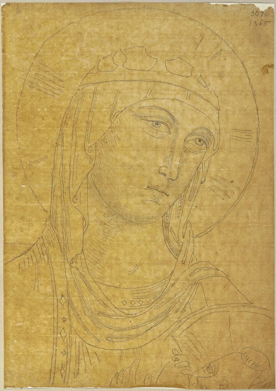 Aus: Sammlung von Umrissen und Durchzeichnungen, Band 6, Blatt 44 door Johann Anton Ramboux