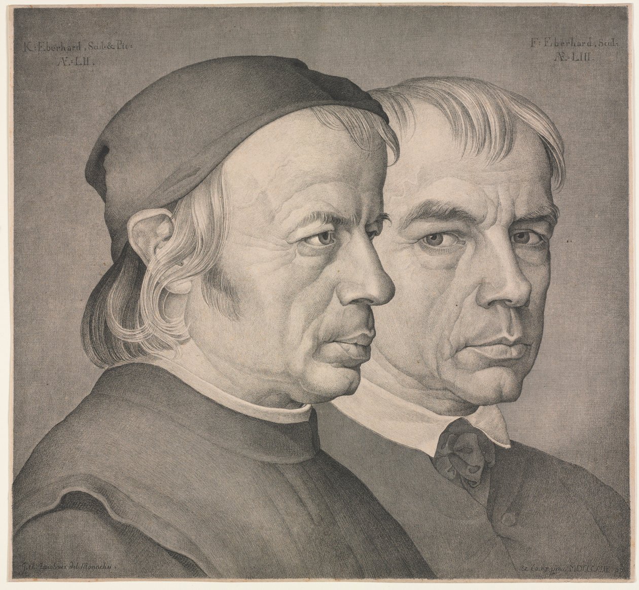 De Gebroeders Eberhard door Johann Anton Ramboux