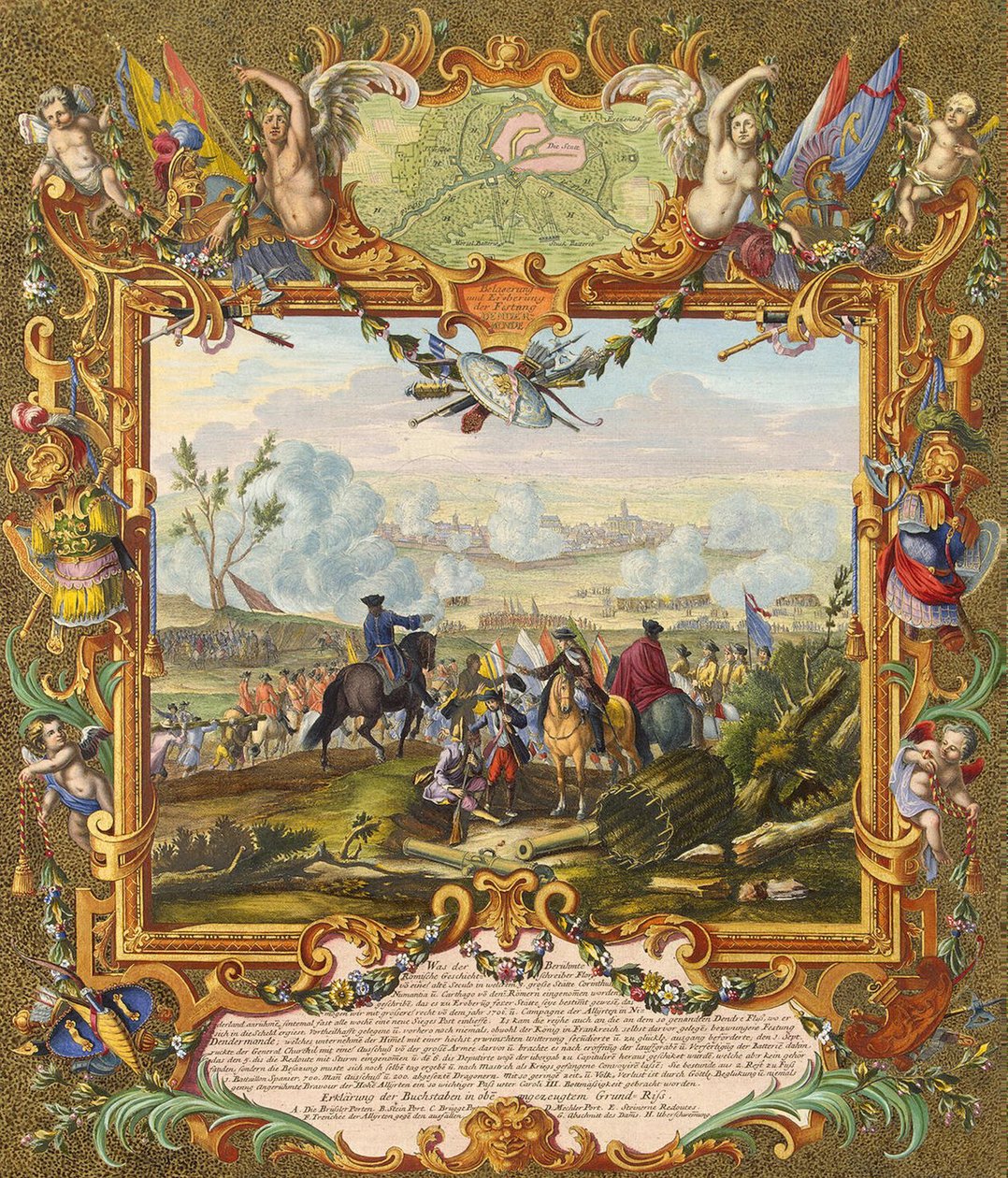 Verovering van het Fort van Audenarde door de Geallieerde Troepen in 1708, Begin 18e eeuw door Johann August Corvinus