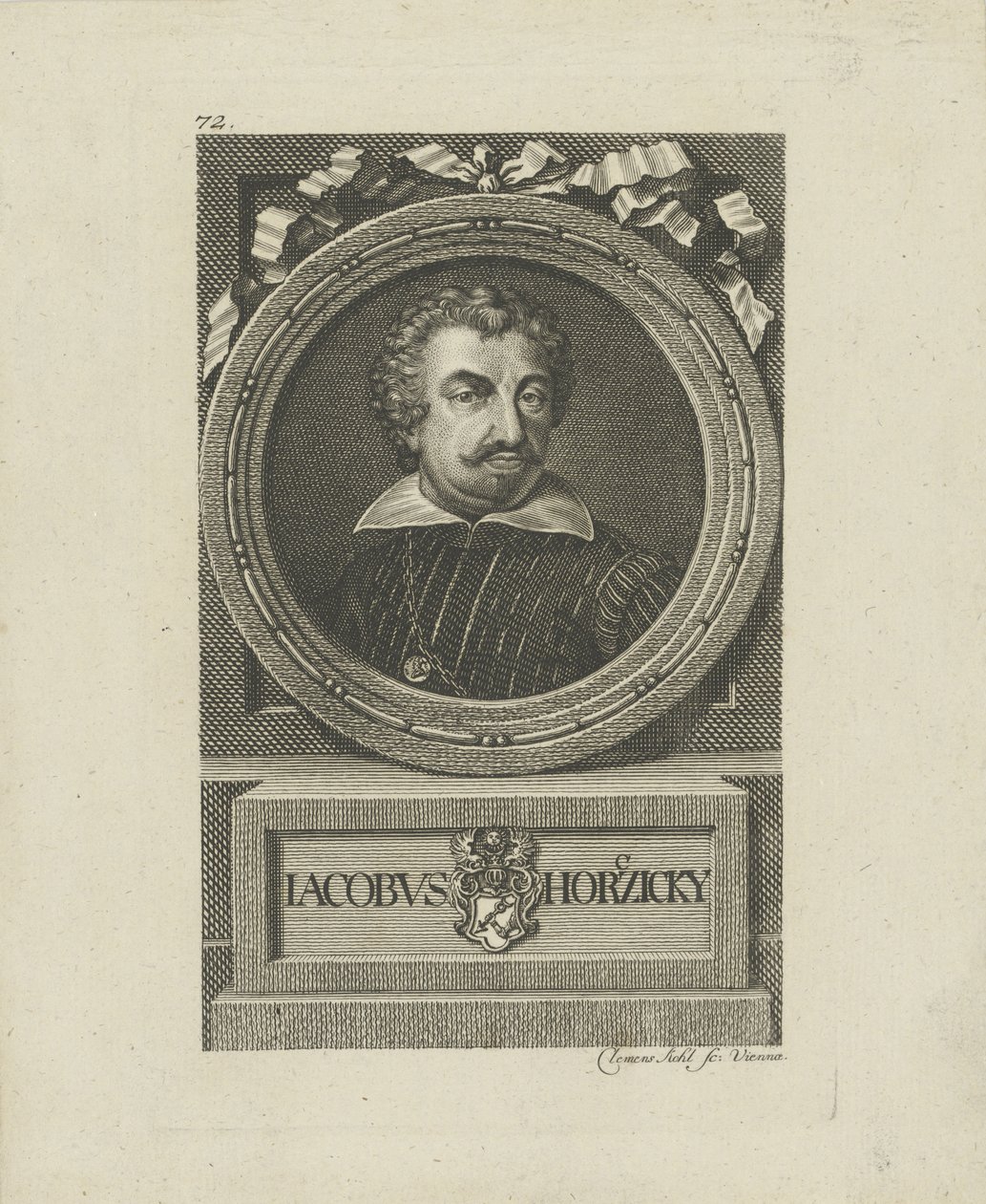 Portret van Jakub Horcicky z Tepence 1575-1622 door Johann Balzer