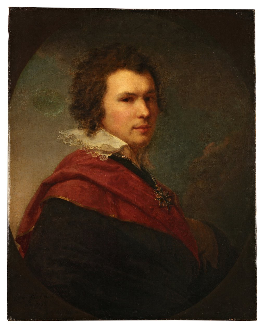 Portret van de Russische dichter Apollon Maikov (1761-1838) door Johann Baptist II Lampi