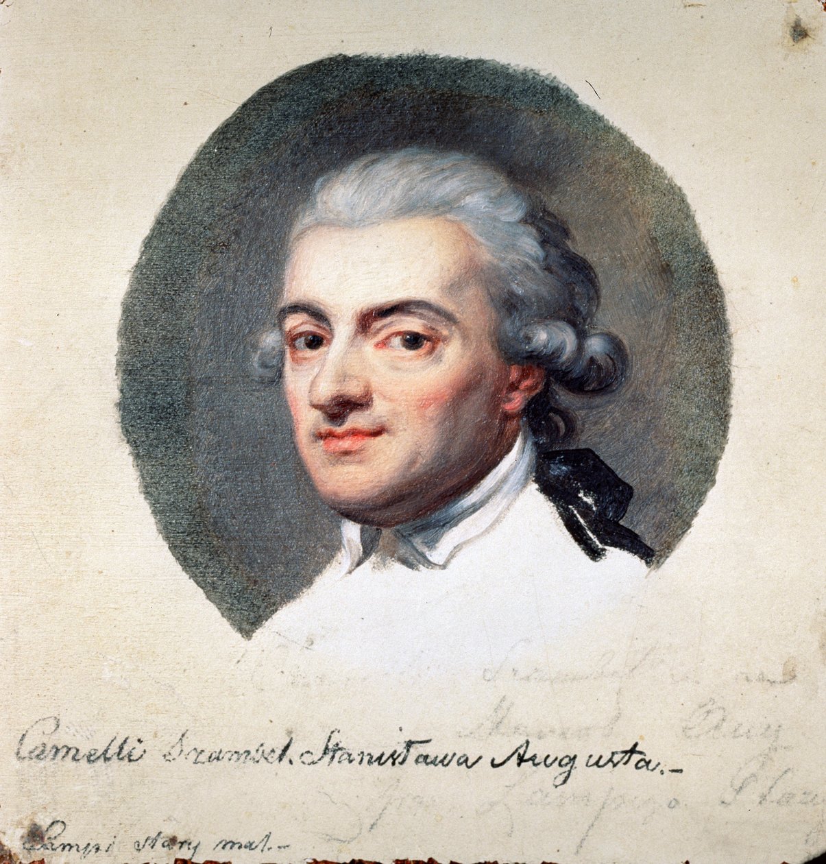 Portret van Stanislaus II Augustus Poniatowski van Polen door Johann Baptist I Lampi
