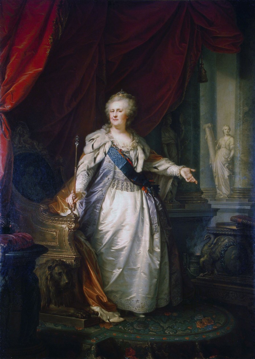 Portret van keizerin Catharina II. door Johann Baptist von Lampi the Elder