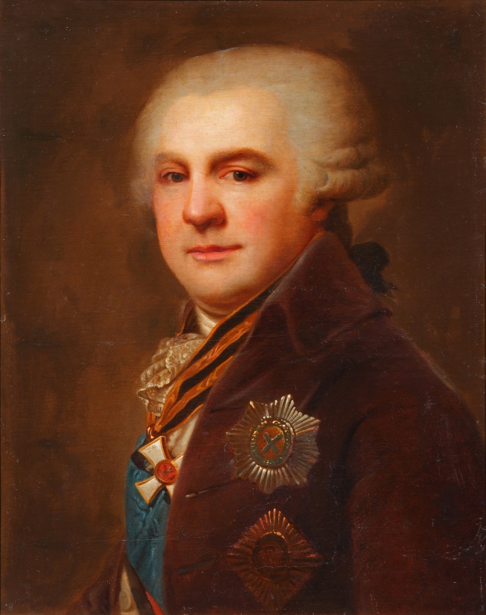 Portret van graaf Alexander Nikolayevich Samoylov 1744-1814, na 1796 door Johann Baptist von Lampi the Elder
