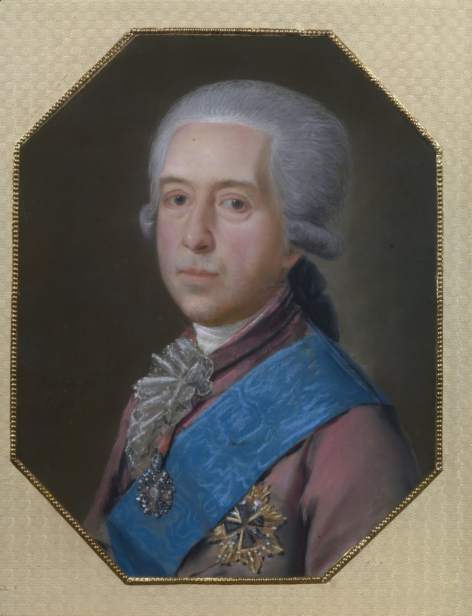 Portret van generaal graaf Mikhail Mikhaylovich Golitsyn 1731-1806, 1786 door Johann Bardou