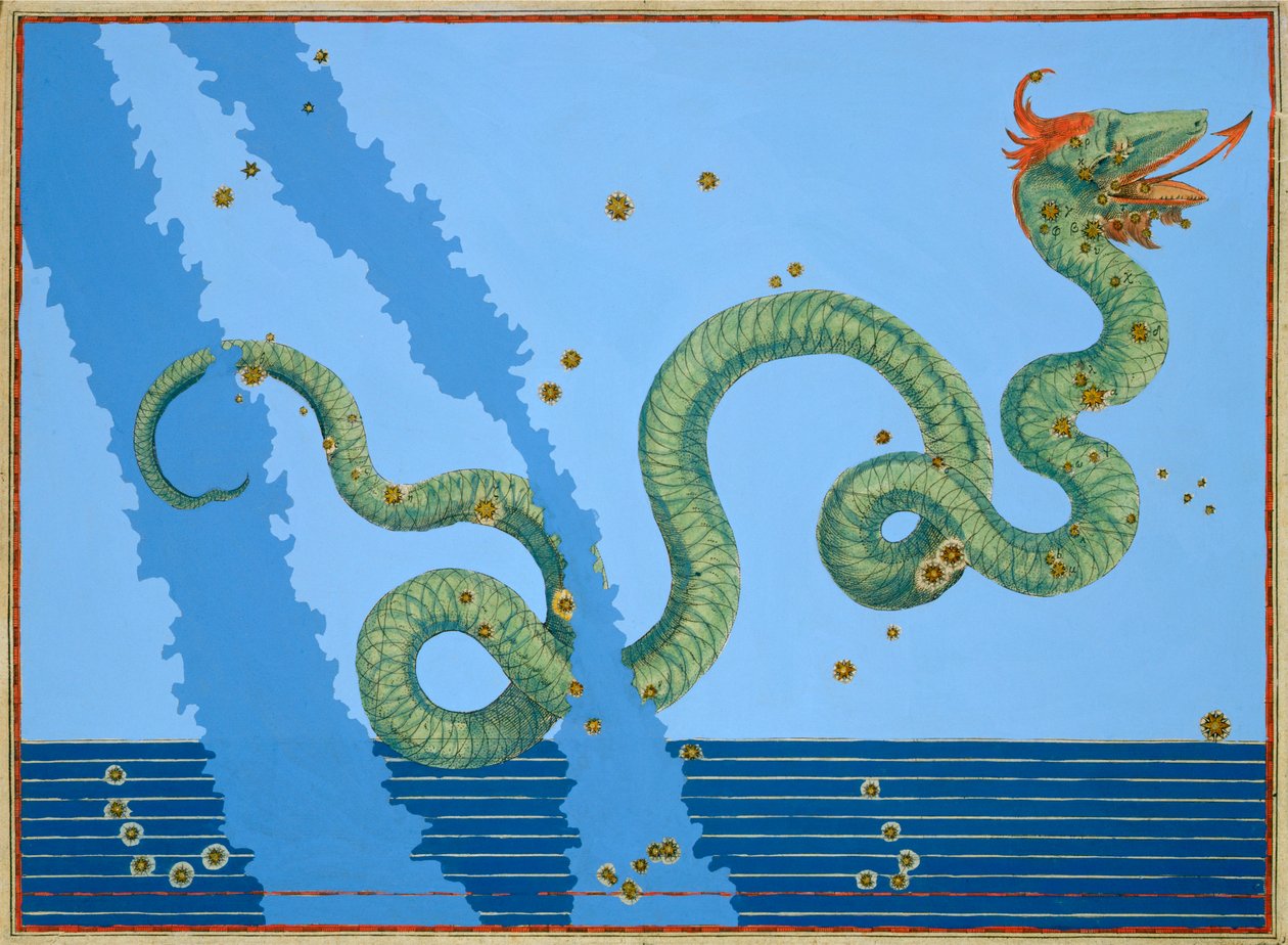 Constellatie van Serpens, 1603 door Johann Bayer