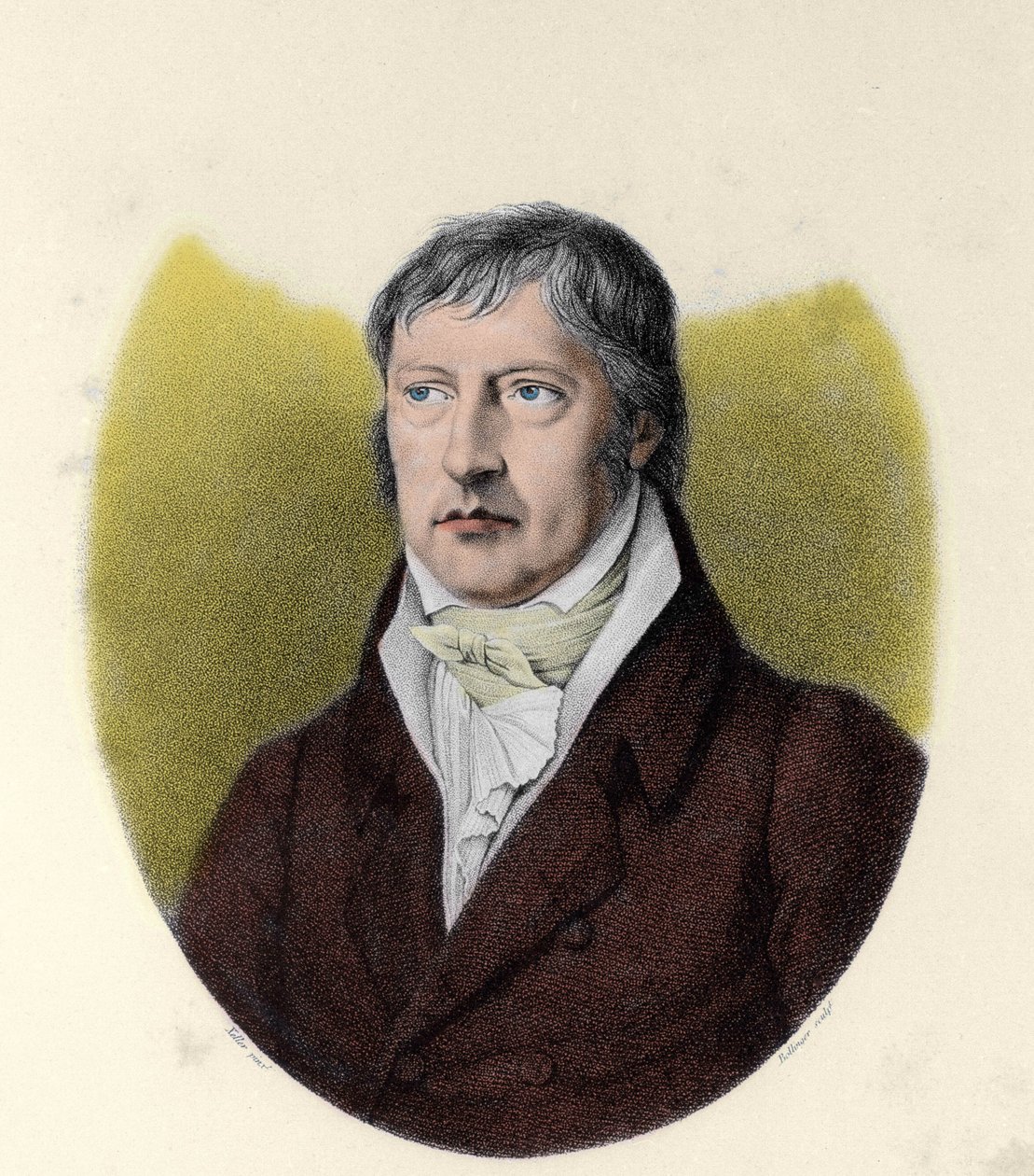 Portret van Georg Wilhelm Friedrich Hegel, Duitse filosoof door Johann Christian (after) Xeller