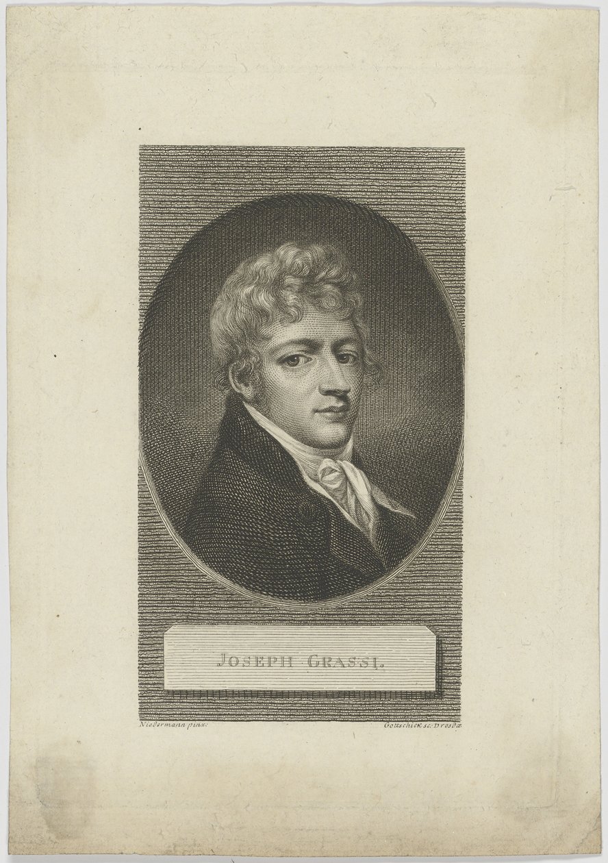 Portret van Josef Grassi 1757-1838, 1804 door Johann Christian Benjamin Gottschick