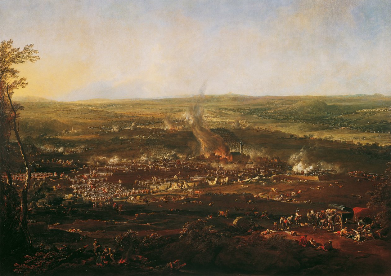 De Slag bij Hochkirch door Johann Christian Brand