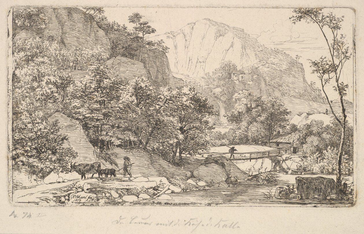 Boer met Koe en Kalf, in de Unterberg bij Berchtesgaden, 1818 door Johann Christian Erhard