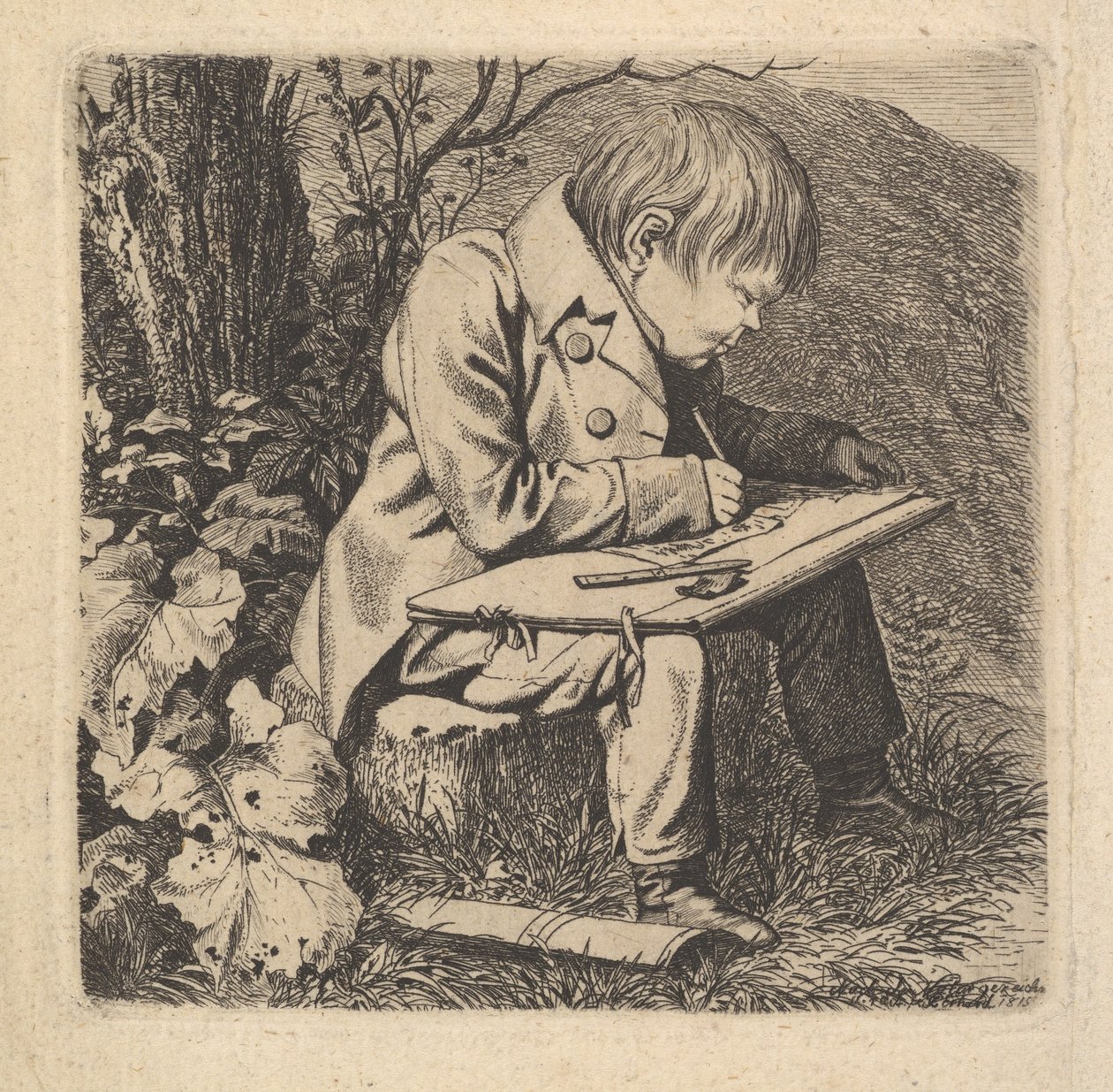 De kunstenaar Hoffman, 1815 door Johann Christian Erhard