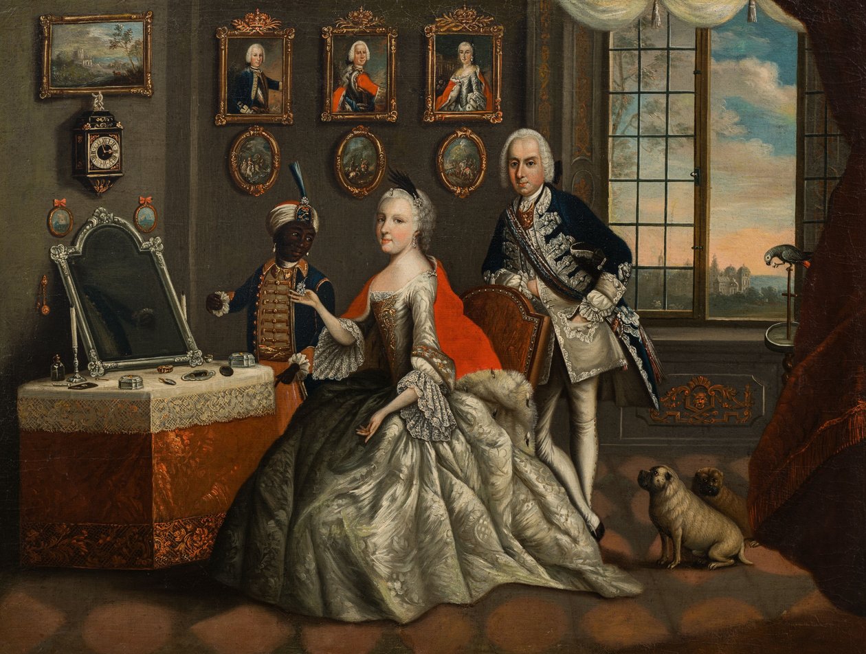 Johann Christian Fiedler - George Willem van Hessen-Darmstadt en zijn zus Caroline Louise door Johann Christian Fiedler