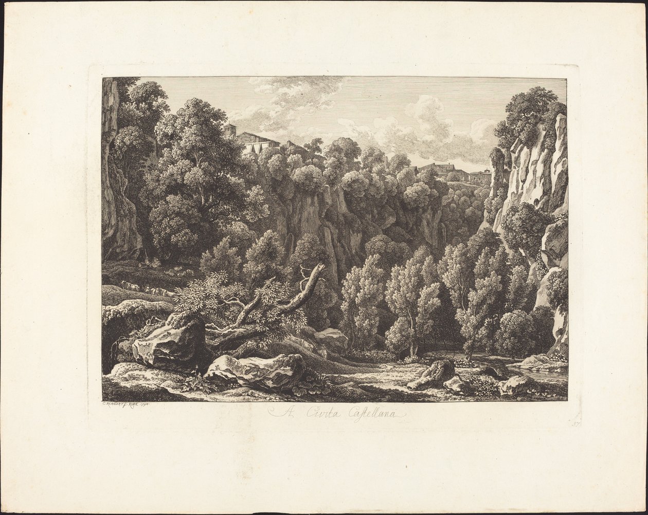 In Cività Castellana door Johann Christian Reinhart