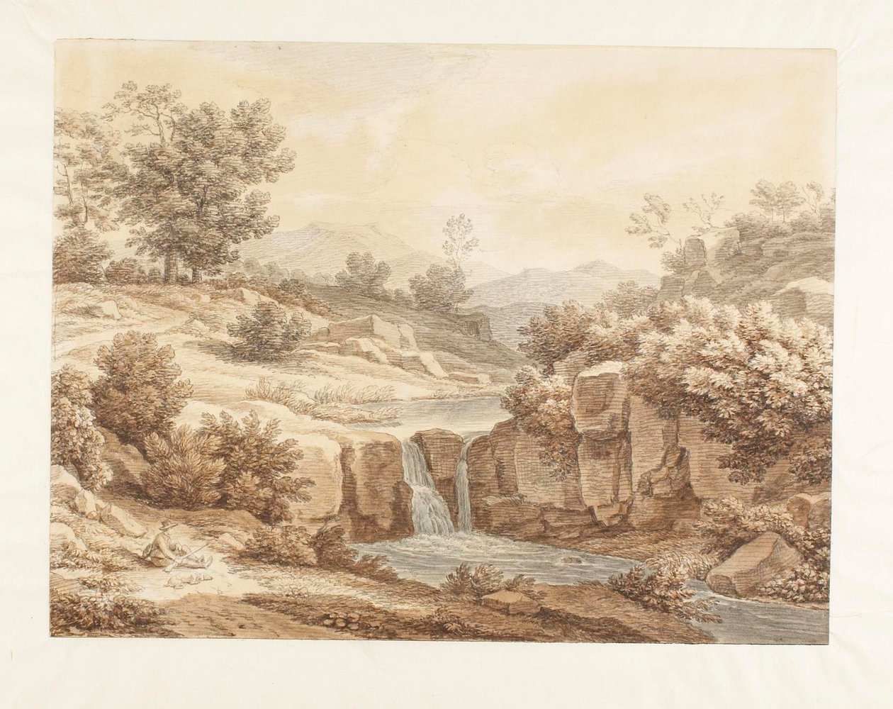 Landschap door Johann Christian Reinhart