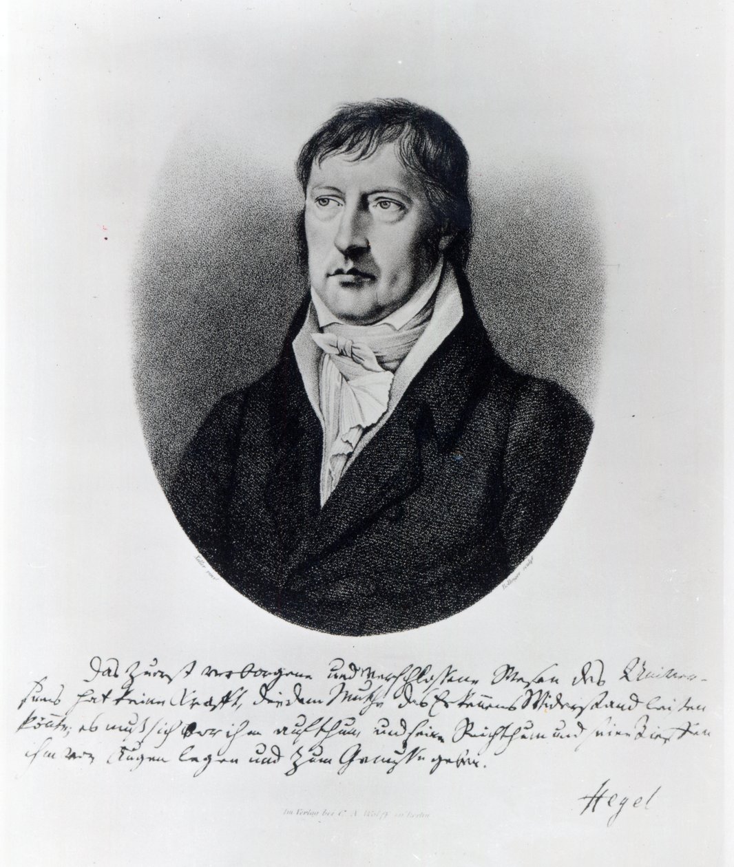 Georg Wilhelm Friedrich Hegel, gegraveerd door F.W Bollinger door Johann Christian Xeller