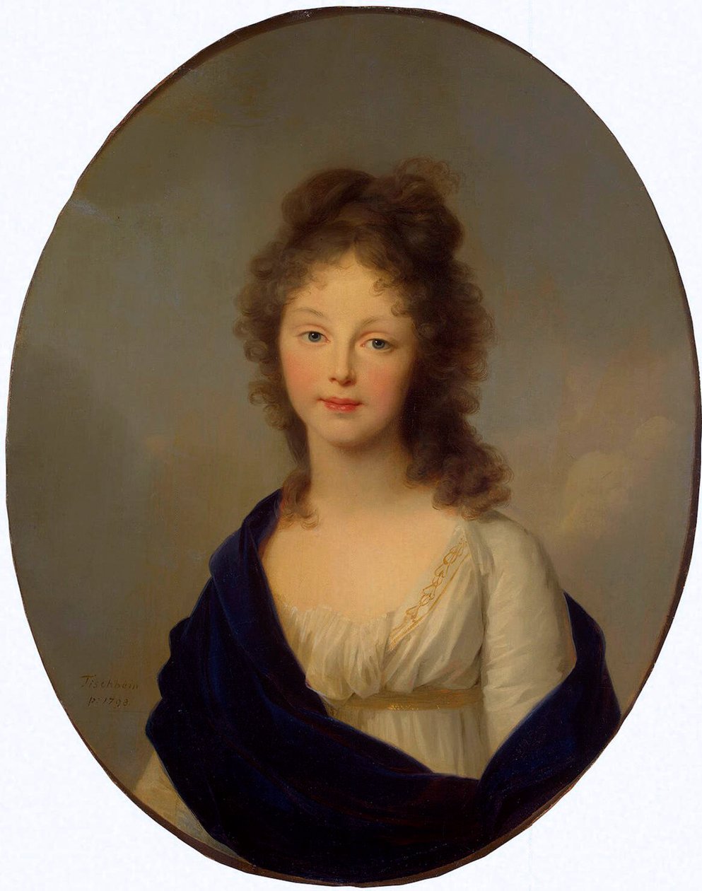 Portret van koningin Louise van Pruisen, 1776-1810, 1798 door Johann Friedrich August Tischbein
