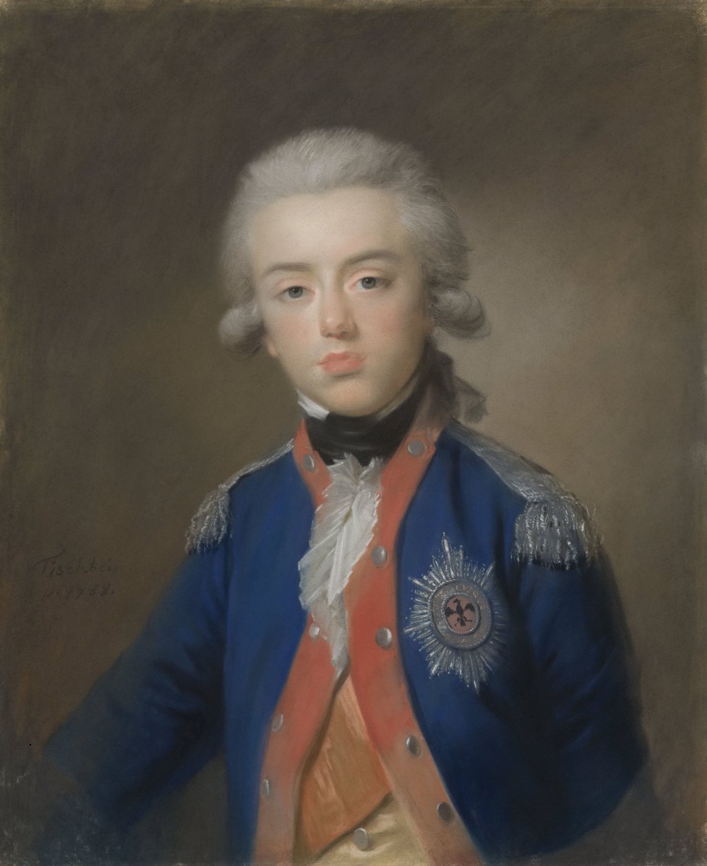 Willem George Frederik, prins van Oranje-Nassau. Zoon van prins Willem V door Johann Friedrich August Tischbein