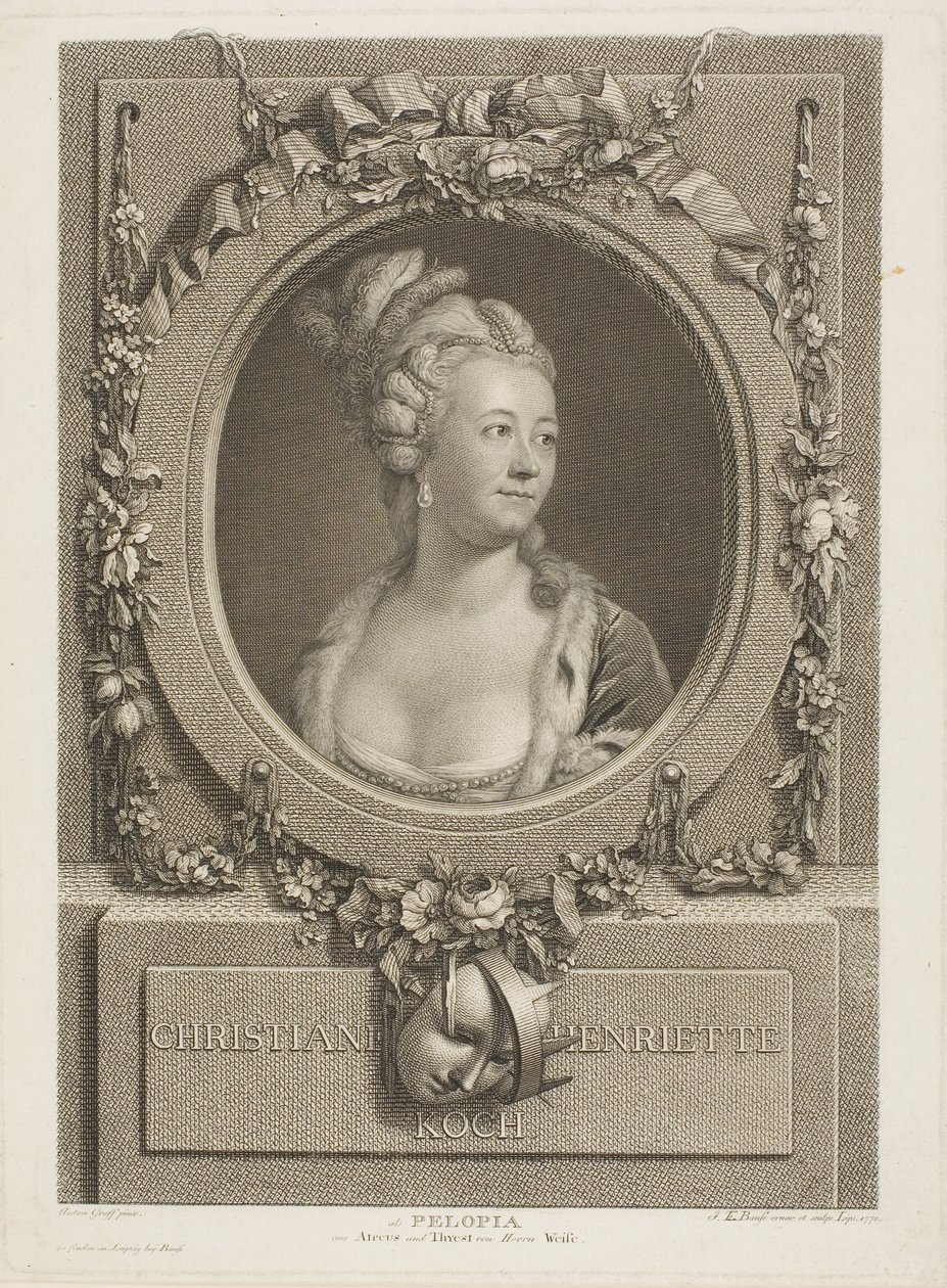 Christiane Henriette Koch door Johann Friedrich Bause