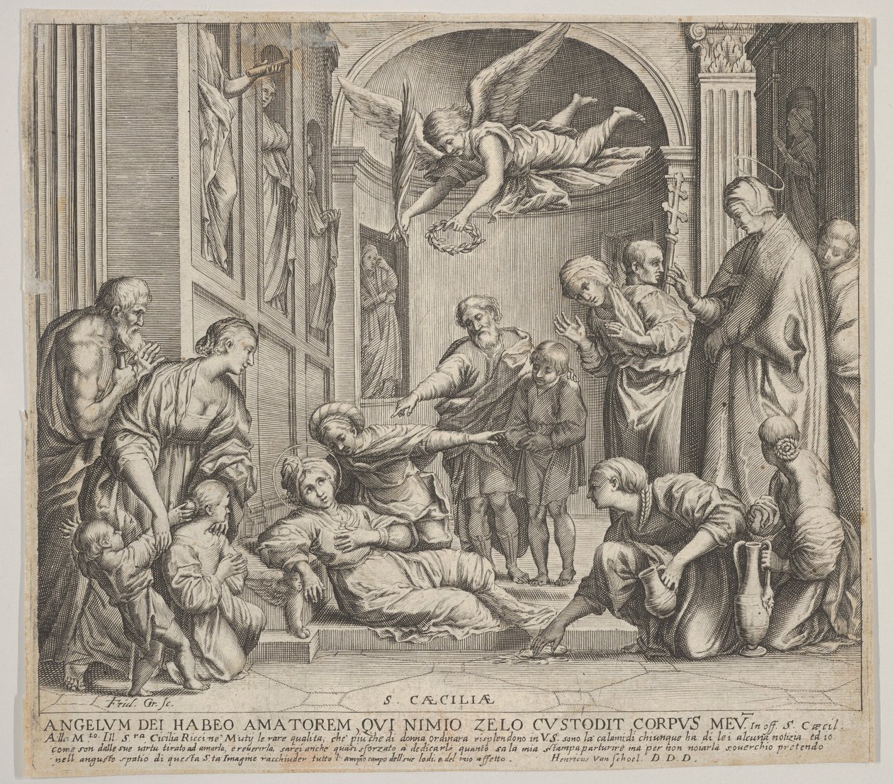 De dood van St. Cecilia, ca. 1640-60 door Johann Friedrich Greuter