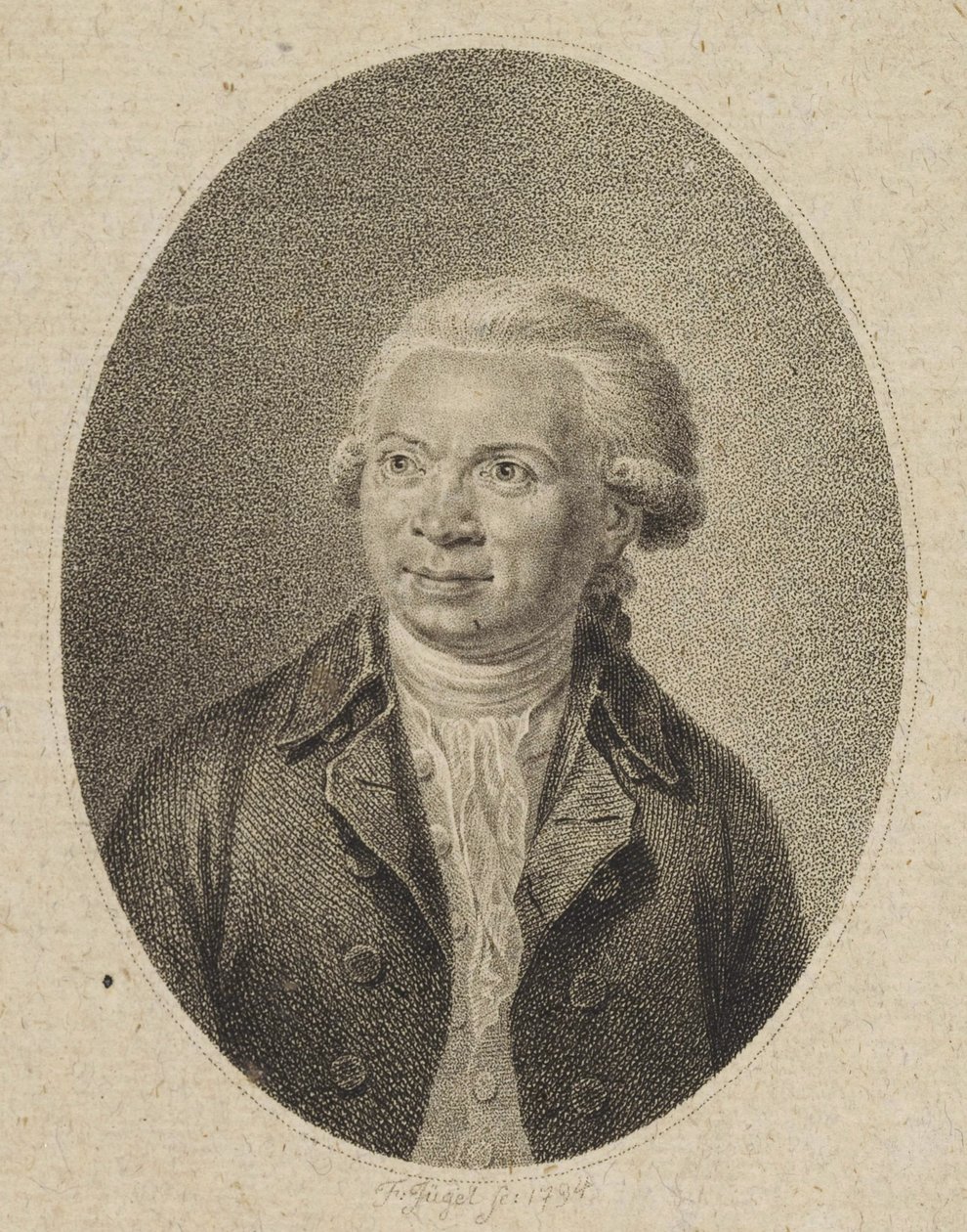 Portret van de Componist Johann Abraham Peter Schulz door Johann Friedrich Jügel