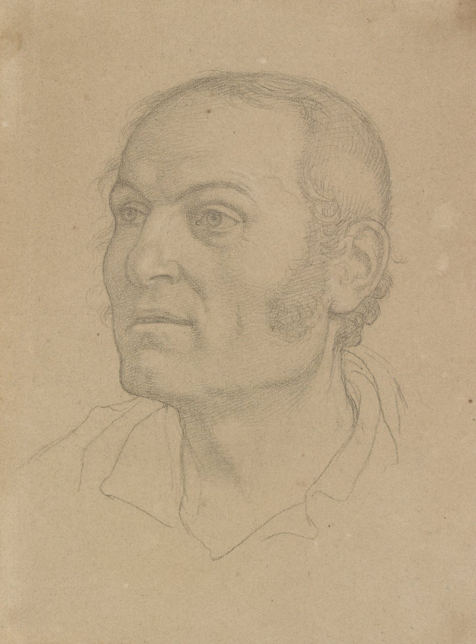 Hoofd van een man door Johann Friedrich Overbeck