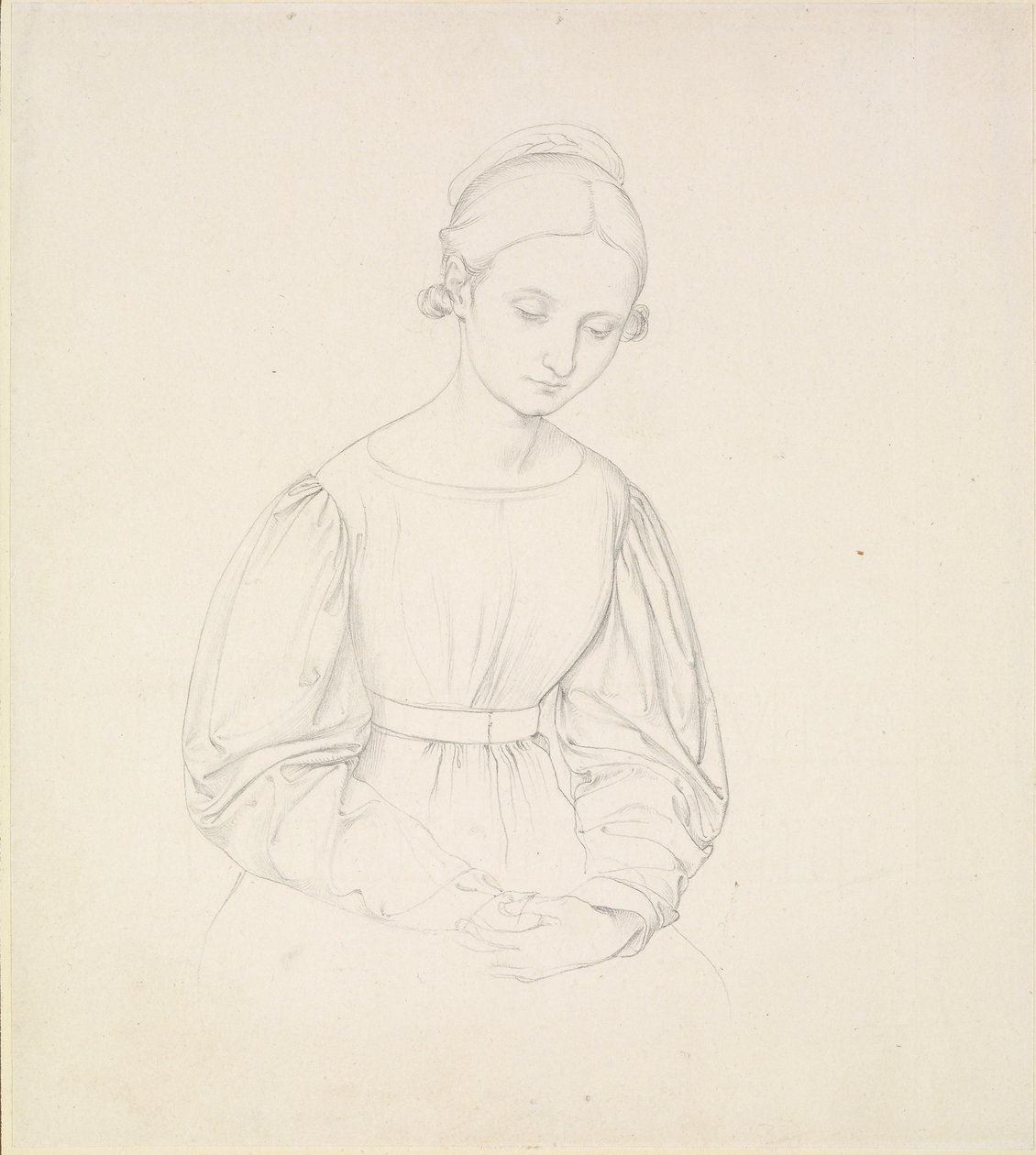 Portret van de vrouw van de kunstenaar, Nina, ca. 1830 door Johann Friedrich Overbeck