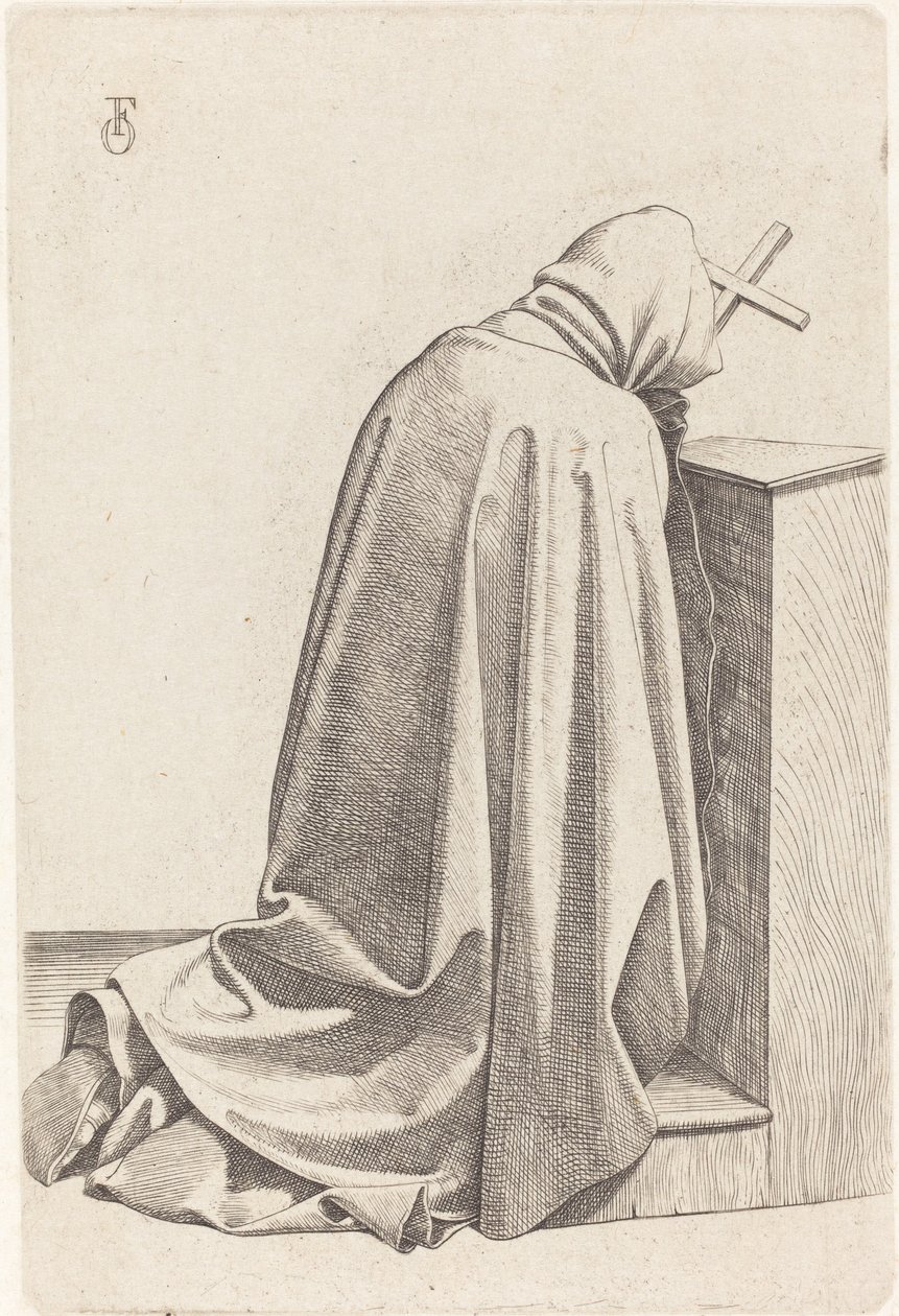 Biddende Monnik door Johann Friedrich Overbeck