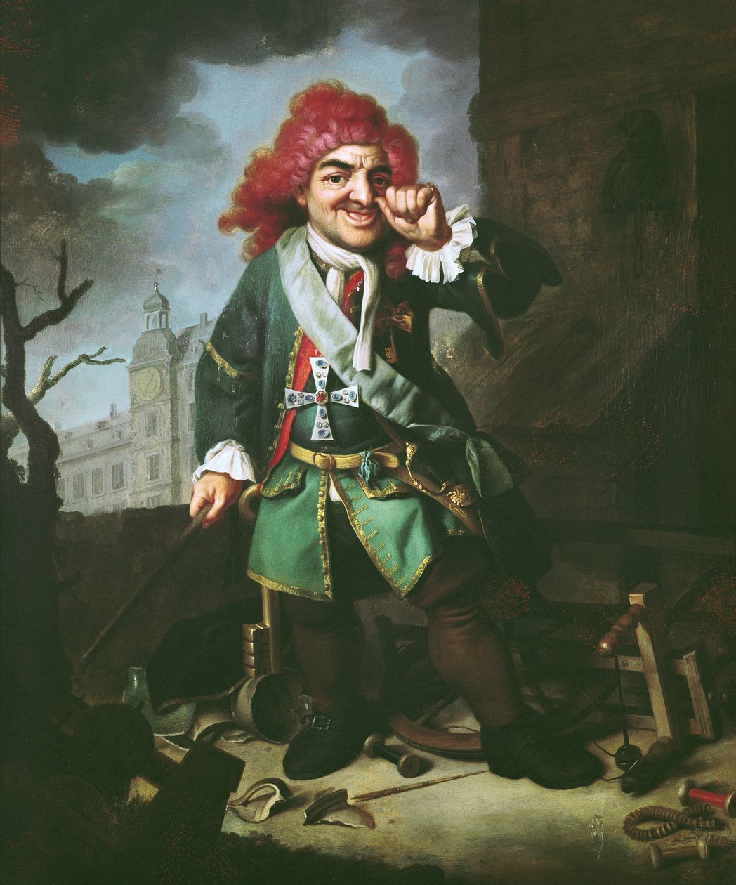 Portret van Clemens Perkeo, nar aan het hof van Heidelberg door Johann Georg Dathan