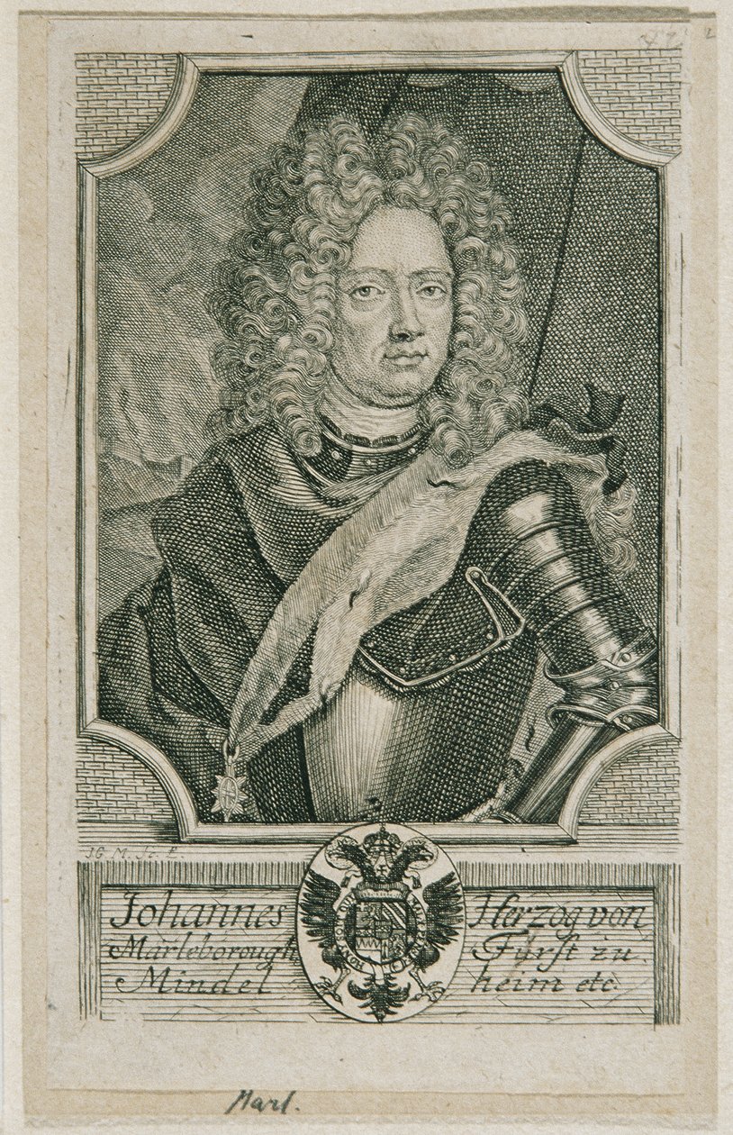 John Churchill Hertog van Marlborough door Johann Georg Mentzel