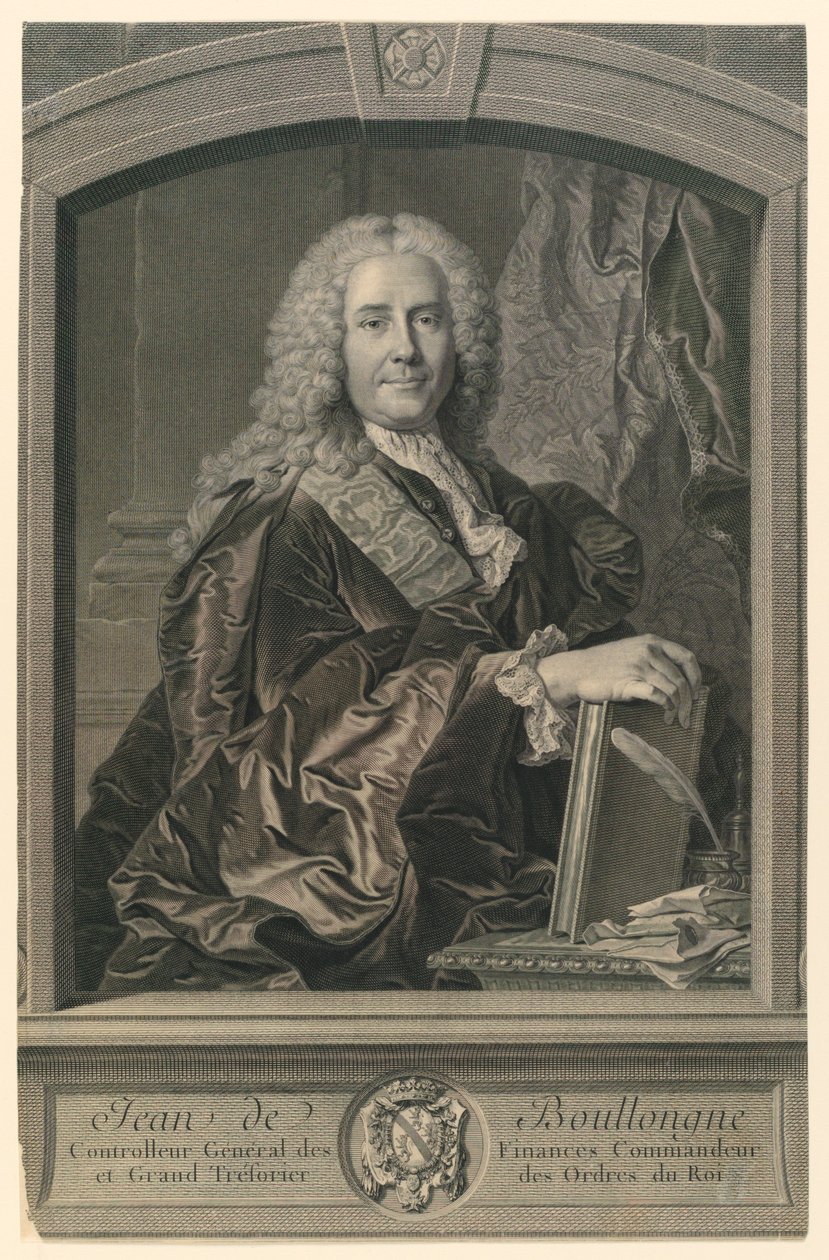 Portret van Jean de Boullongne door Johann Georg Wille