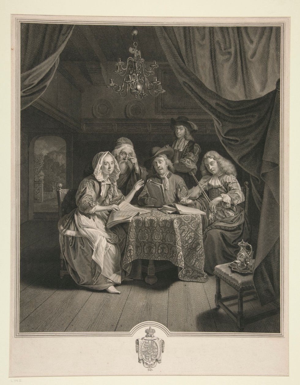 Het Familieconcert door Johann Georg Wille