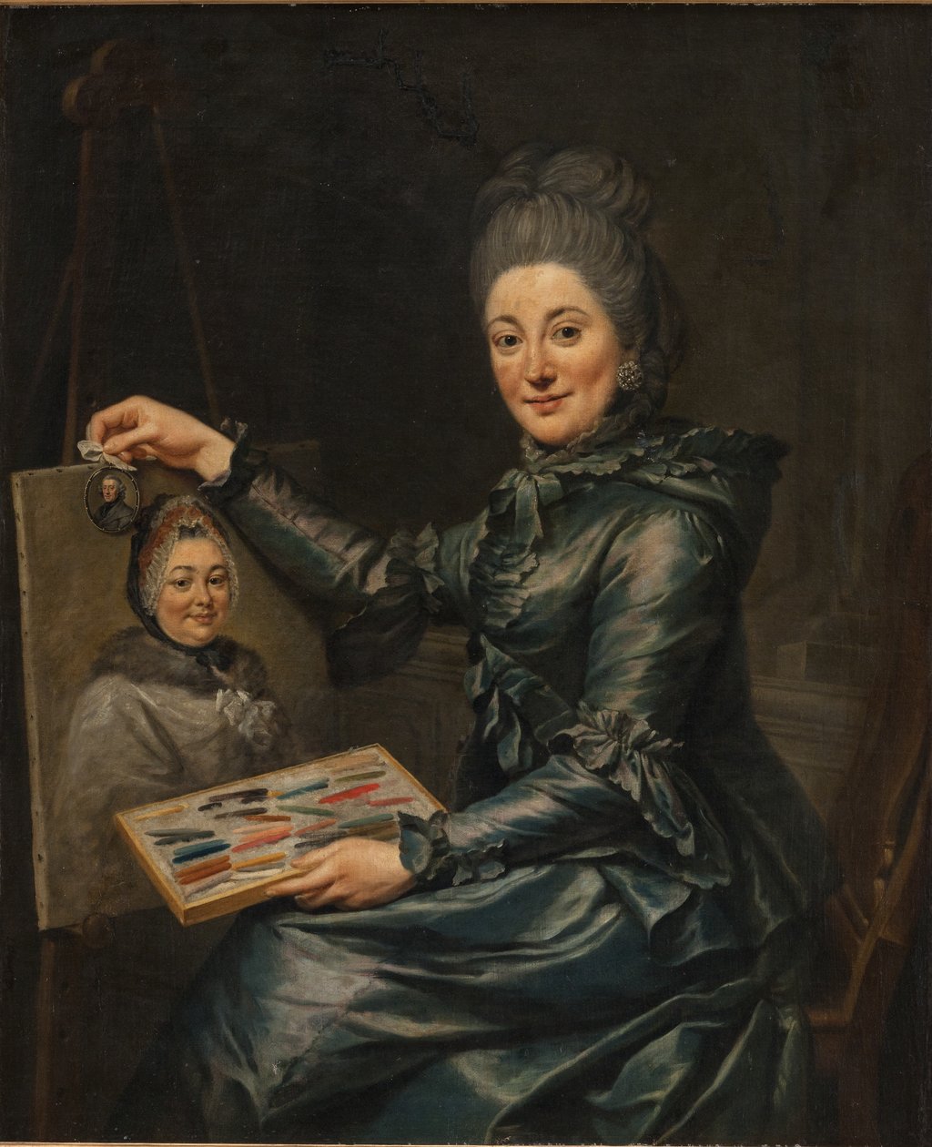 Portret van de Dochter van de Kunstenaar Elisabeth, Gehuwd Lampe door Johann Georg Ziesenis